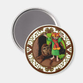 Litte Red Mighty Nizz Bigfoot Vater Magnet (Vorderseite/Rückseite)