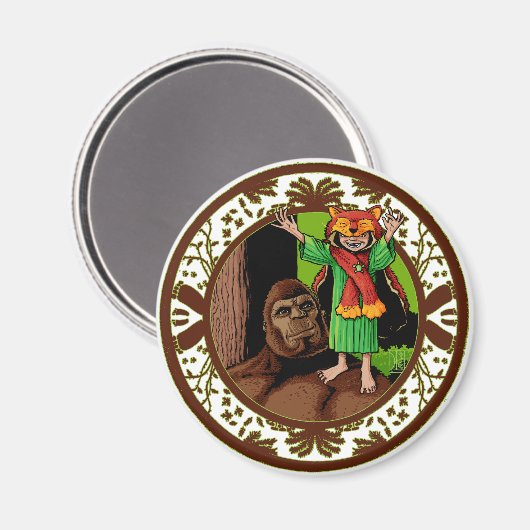 Litte Red Mighty Nizz Bigfoot Vater Magnet (Vorderseite/Rückseite)