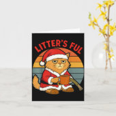 Litter’s Full Cat Christmas Costume Tired Litter’s Karte (Gelbe Blume)