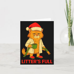 Litter’s Full Cat Parodie-Shirt Karte