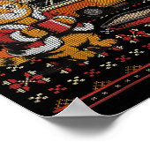 Litter’s Full Cat Parody Cat Owner Christmas Ugly  Poster (Ecke)