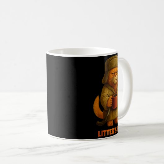 Litter’s Full Cat Parody Tee Kaffeetasse (VorderseiteRechts)