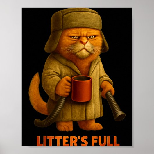 Litter’s Full Cat Parody Tee Poster (Vorne)