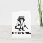Litter’s Full Funny Cat Christmas Humor Quote Long Karte (Vorderseite)