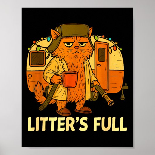 Litter’s Full Funny Cat Lovers Christmas For Men W Poster (Vorne)