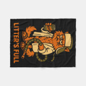 Litter’s Full Funny Cat Lovers Christmas Xmas  Fleecedecke (Vorderseite (Horizontal))