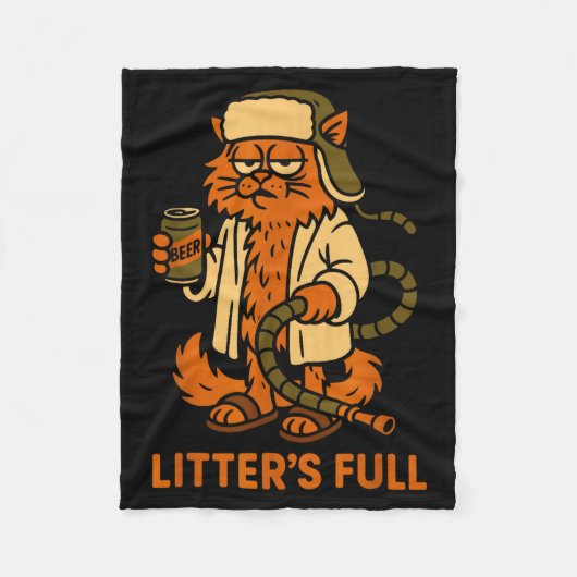 Litter’s Full Funny Cat Lovers Christmas Xmas  Fleecedecke (Vorderseite)