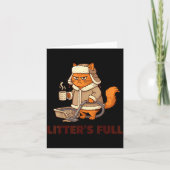Litter’s Full Funny Cat Lovers Christmas Xmas  Karte (Vorderseite)