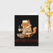 Litter’s Full Funny Cat Lovers Christmas Xmas  Karte (Gelbe Blume)