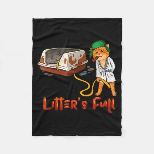 Litter’s Full Funny Cat Lovers Christmas Xmas Mpy Fleecedecke (Vorderseite)