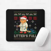 Litter’s Full Funny Cat Lovers Ugly Christmas Swea Mousepad (Mit Mouse)