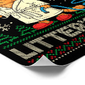 Litter’s Full Funny Cat Lovers Ugly Christmas Swea Poster (Ecke)