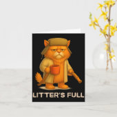 Litter’s Full Funny Cat Parody Lovers Christmas Xm Karte (Gelbe Blume)