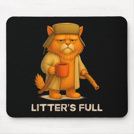 Litter’s Full Funny Cat Parody Lovers Christmas Xm Mousepad (Vorne)