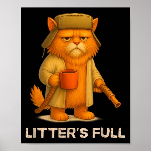 Litter’s Full Funny Cat Parody Lovers Christmas Xm Poster (Vorne)