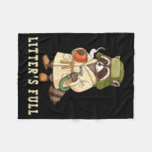 Litter’s Full Funny Raccoon Christmas Mpy Raccoon Fleecedecke (Vorderseite (Horizontal))