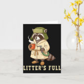 Litter’s Full Funny Raccoon Christmas Mpy Raccoon Karte (Gelbe Blume)