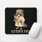 Litter’s Full Funny Raccoon Christmas Mpy Raccoon Mousepad (Mit Mouse)