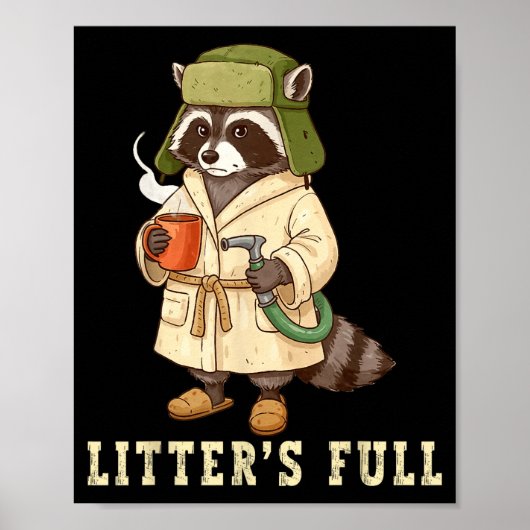 Litter’s Full Funny Raccoon Christmas Mpy Raccoon Poster (Vorne)