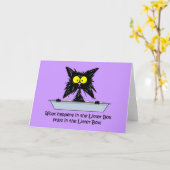 Litterbox Cat Karte (Gelbe Blume)