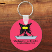 Litterbox Cat Schlüsselanhänger (Vorderseite)