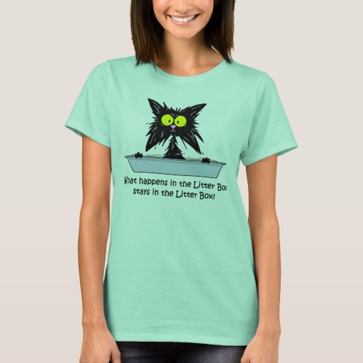 Litterbox Cat T-Shirt (Vorderseite)