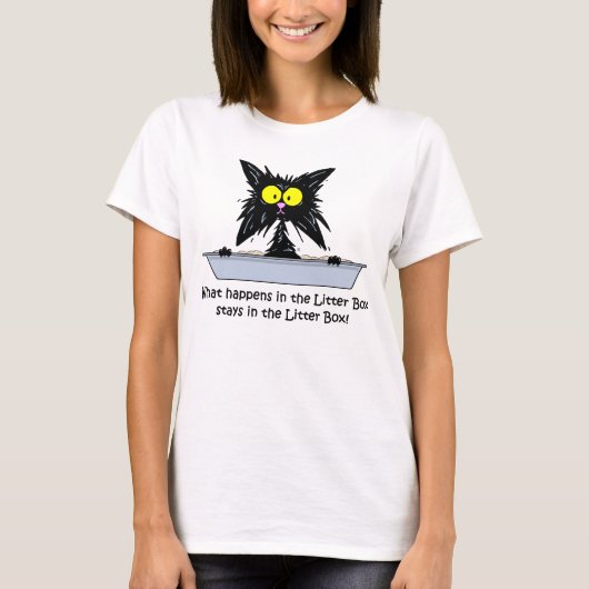 Litterbox Cat T-Shirt (Vorderseite)