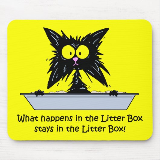 Litterbox Katze Mousepad (Vorne)