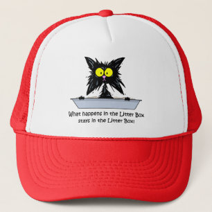Litterbox Katze Truckerkappe