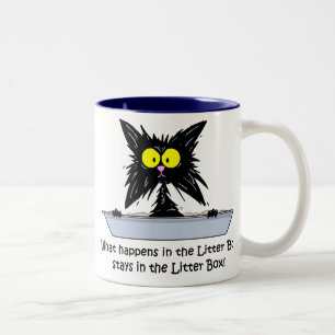 Litterbox Katze Zweifarbige Tasse
