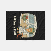 Litter's Full Christmas Cat, Funny Christmas Kitty Fleecedecke (Vorderseite (Horizontal))