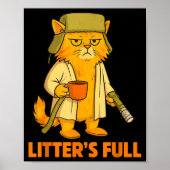 Litter's Full Christmas Cat, Funny Christmas Kitty Poster (Vorne)