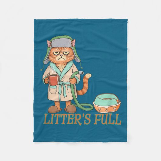 Litters Full Funny Cat Lovers Christmas Funny Gift Fleecedecke (Vorderseite)