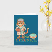 Litters Full Funny Cat Lovers Christmas Funny Gift Karte (Gelbe Blume)