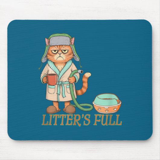 Litters Full Funny Cat Lovers Christmas Funny Gift Mousepad (Vorne)