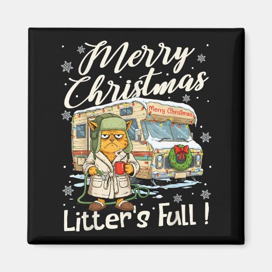 Litter's Full Funny Cat Parody Outfit Sarcastic Ch Magnet (Vorne)