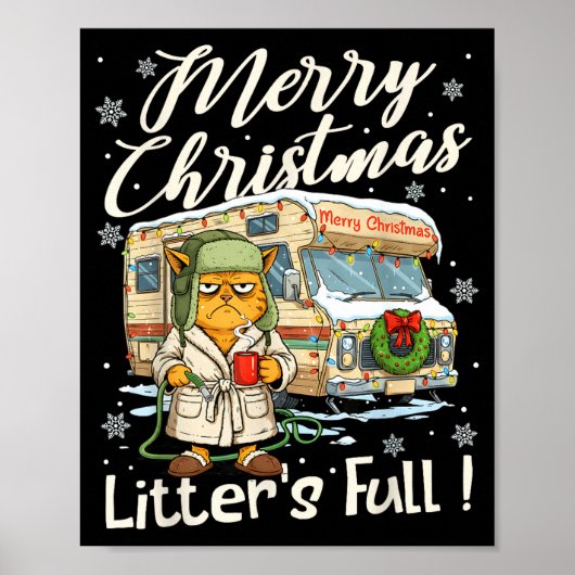 Litter's Full Funny Cat Parody Outfit Sarcastic Ch Poster (Vorne)