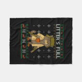 Litter's Full Funny Parody Outfit Sarcastic Christ Fleecedecke (Vorderseite (Horizontal))