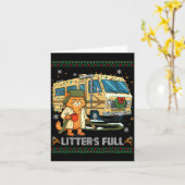 Litter's Full Funny Silly Cat Holding Coffee Meme  Karte (Gelbe Blume)