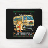 Litter's Full Funny Silly Cat Holding Coffee Meme  Mousepad (Mit Mouse)
