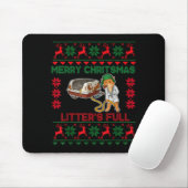 Litter's Full Merry Christmas Funny Cat Lover Ugly Mousepad (Mit Mouse)