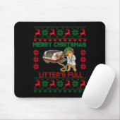 Litter's Full Merry Christmas Funny Cat Lover Ugly Mousepad (Mit Mouse)