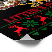 Litter's Full Merry Christmas Funny Cat Lover Ugly Poster (Ecke)