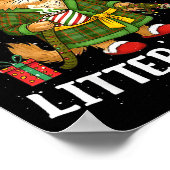 Litter's Full Merry Christmas Funny Cat Lovers Hol Poster (Ecke)