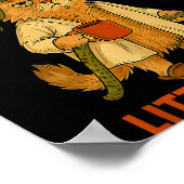 Litter's Full Merry Christmas Funny Cat Lovers Hol Poster (Ecke)