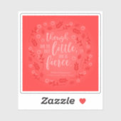 Little Aber Fierce William Shakespeare Red Floral Aufkleber (Blatt)