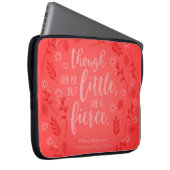 Little Aber Fierce William Shakespeare Red Floral Laptopschutzhülle (Vorne Rechts)