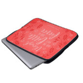 Little Aber Fierce William Shakespeare Red Floral Laptopschutzhülle (Vorne Knopf)