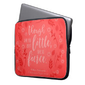 Little Aber Fierce William Shakespeare Red Floral Laptopschutzhülle (Vorderseite Links)