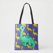Little Adorable Cheeky Aqua Dinosaurier Tasche (Vorderseite)